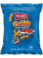 HERRs Buffalo Blue Cheese Flavoured Cheese Curls 113g. Beutel
