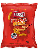 HERRs Deep Dish Pizza Flavoured Cheese Curls 113g. Beutel.