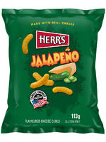HERRs Jalapeño Flavoured Cheese Curls 113g. Beutel