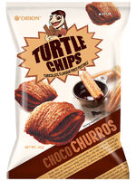 Orion Turtle Chips Choco Churros 80g. Beutel